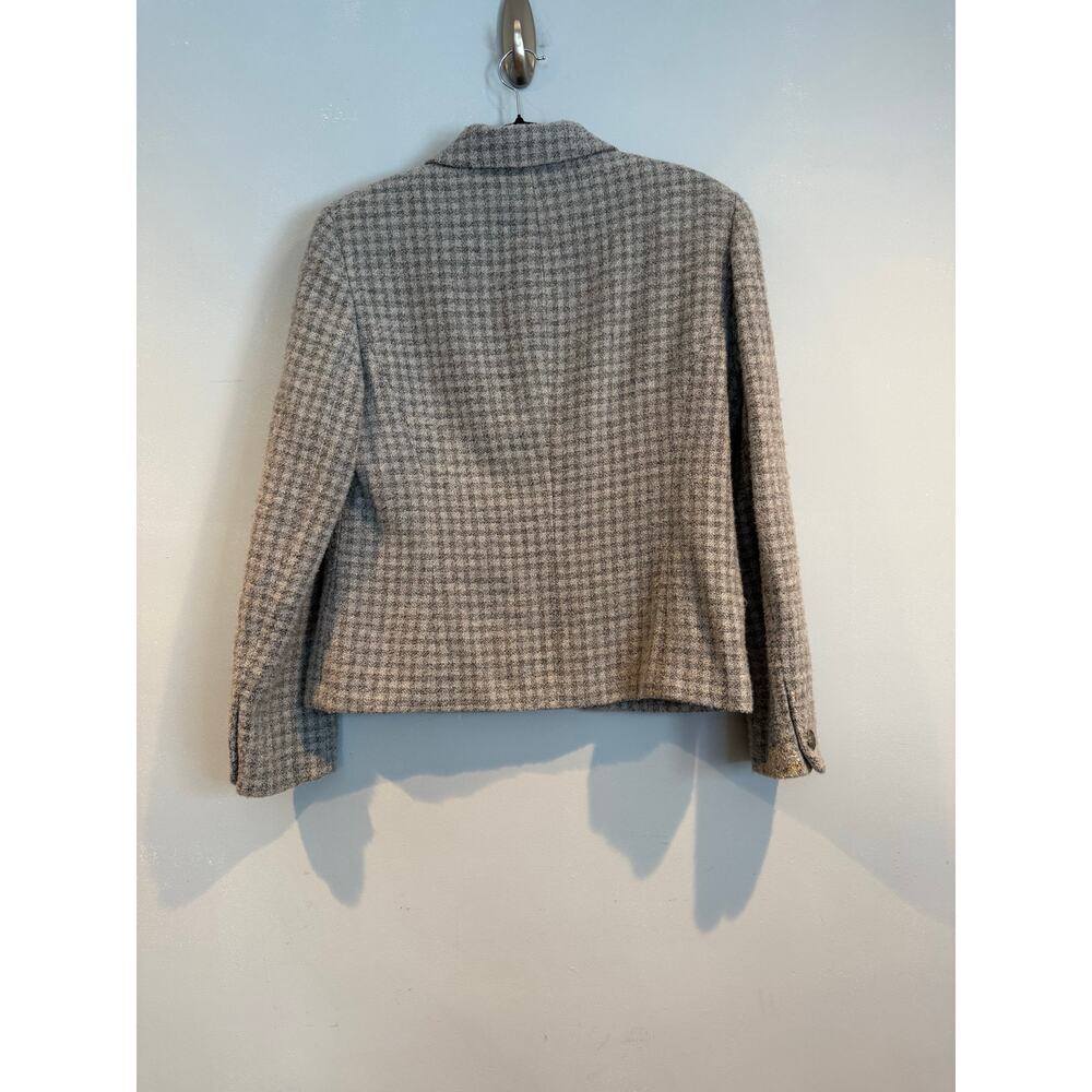 Jones New York Gray Tweed Wool Blend Cropped Jacket Blazer Size 10 - Picture 2 of 6